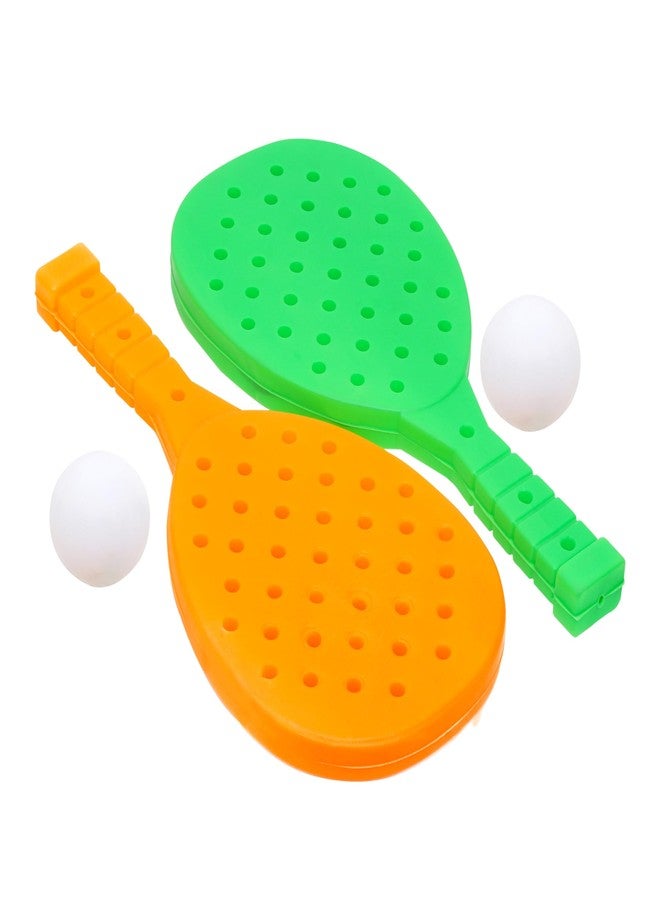 DISILA TRADERS Plastic Made Badminton Set with Two Balls for Kids Outdoor Game Toys Rackets Toys (Random Colors) - Image 4
